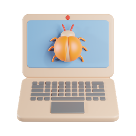 Laptop Bug  3D Icon