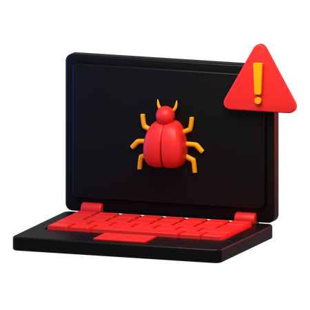 Laptop Bug 3D Icon