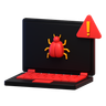 3d computer bug logo