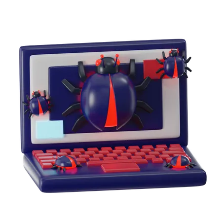 Laptop Bug  3D Icon