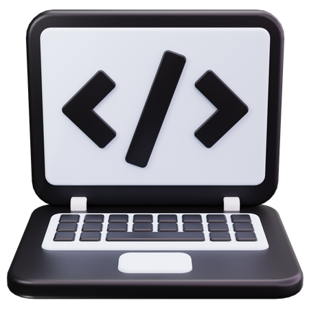 Laptop Coding  3D Icon