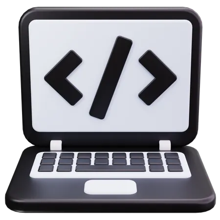 Laptop Coding  3D Icon