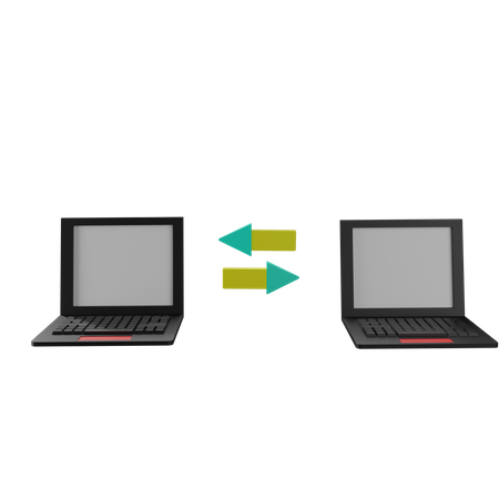 Laptop Connected  3D Icon