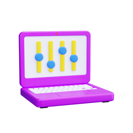 ラップトップコントロール  3D Icon