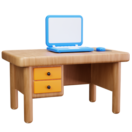 Laptop Desk  3D Icon