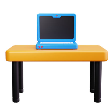 Laptop desk  3D Icon