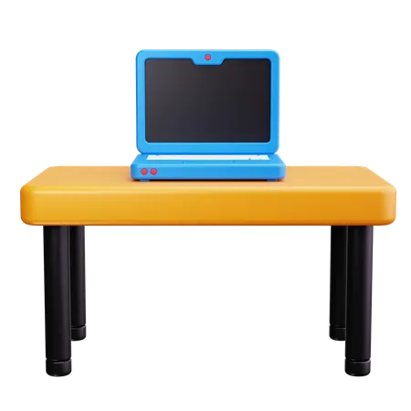 Laptop desk  3D Icon