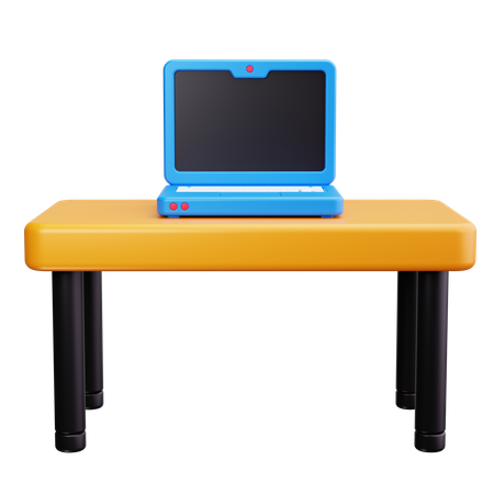 Laptop desk  3D Icon