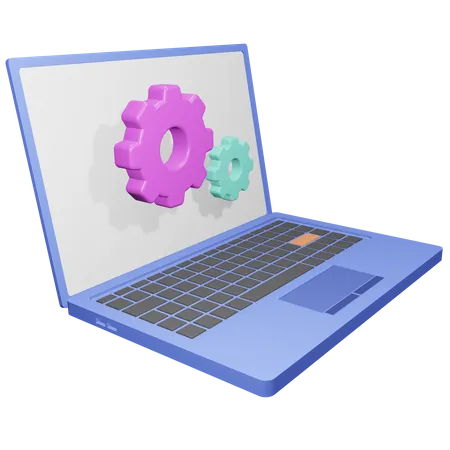 Laptop-Einstellung  3D Icon