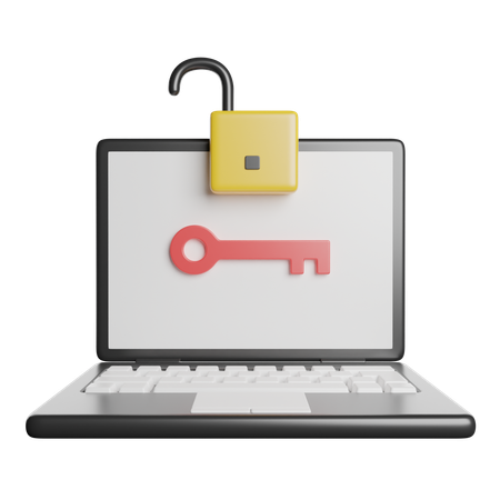 Laptop entsperren  3D Icon
