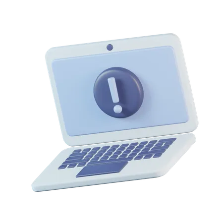 Laptop Exclamation  3D Icon