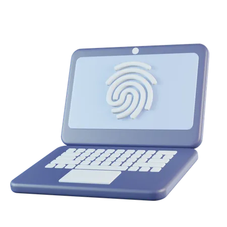 Laptop Fingerprint  3D Icon