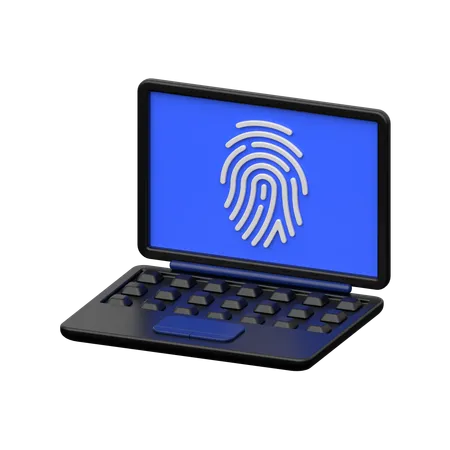 Laptop Fingerprint  3D Icon