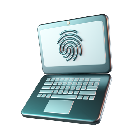 Laptop Fingerprint  3D Icon