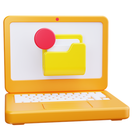 Laptop Folder  3D Icon