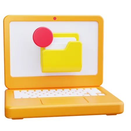 Laptop Folder  3D Icon