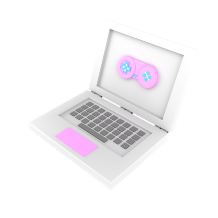 Laptop Game  3D Icon