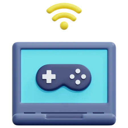 Laptop Game  3D Icon