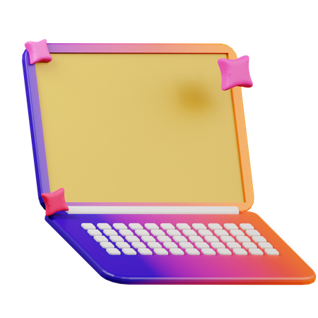 Laptop-Gerät  3D Icon