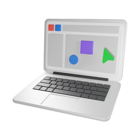 Laptop-Gerät  3D Icon