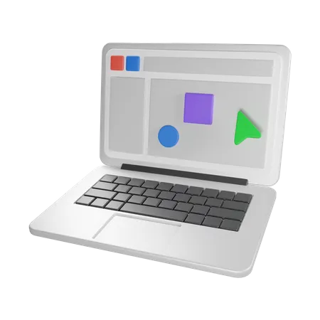 Laptop-Gerät  3D Icon