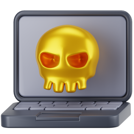 Laptop Hacked  3D Icon