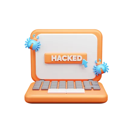 Laptop Hacking  3D Icon