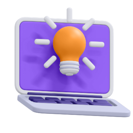 Laptop Idea  3D Icon