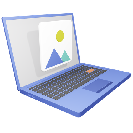 Laptop Image  3D Icon