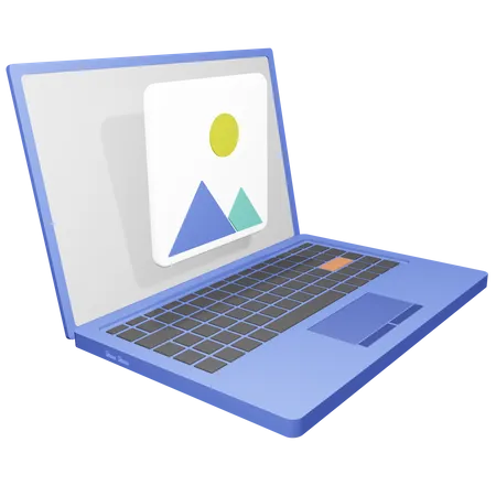 Laptop Image  3D Icon