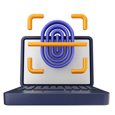 Laptop Internet Security  3D Icon