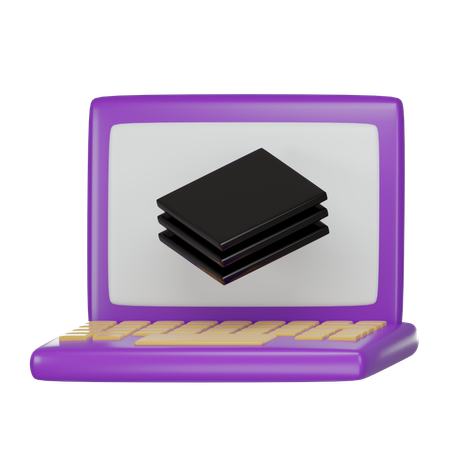 Laptop Layer  3D Icon