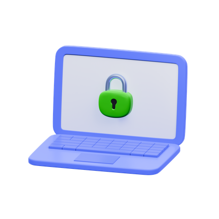 Laptop Lock  3D Icon