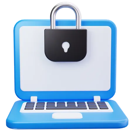 Laptop Lock  3D Icon