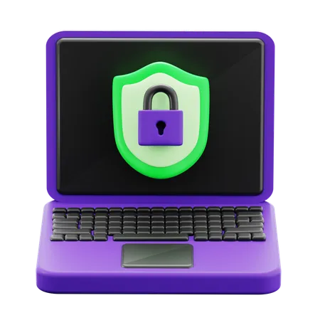 Laptop Lock  3D Icon