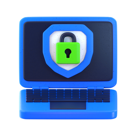 Laptop Lock  3D Icon