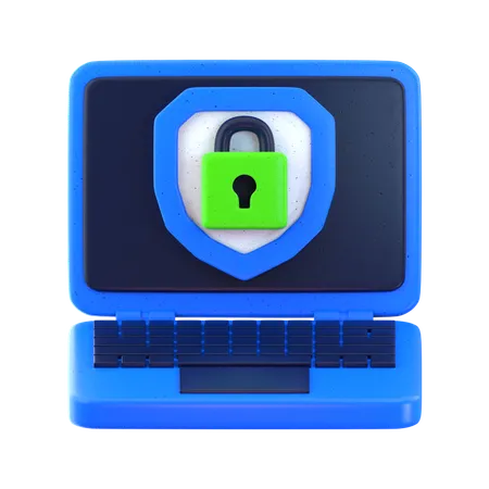 Laptop Lock  3D Icon