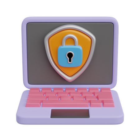 Laptop Lock  3D Icon