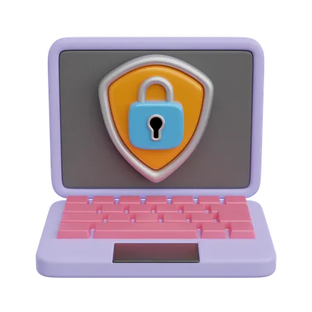 Laptop Lock  3D Icon