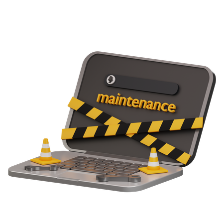 Laptop Maintenance  3D Icon