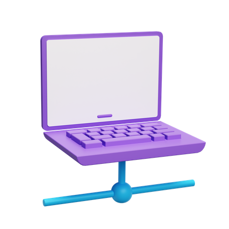 Laptop-Netzwerk  3D Icon