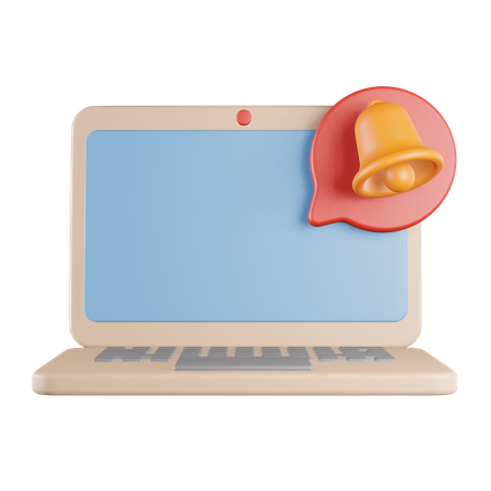 Laptop Notification 3D Icon