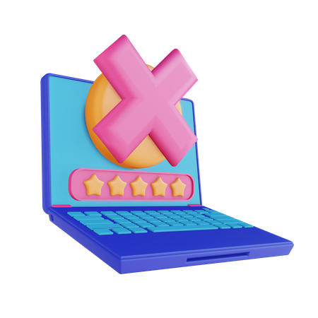 Laptop Password Block  3D Icon