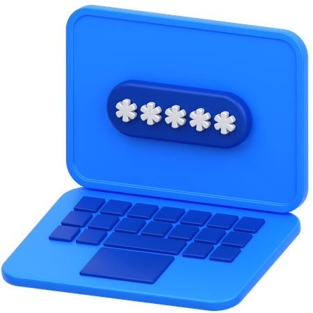 Laptop-Passwort  3D Icon