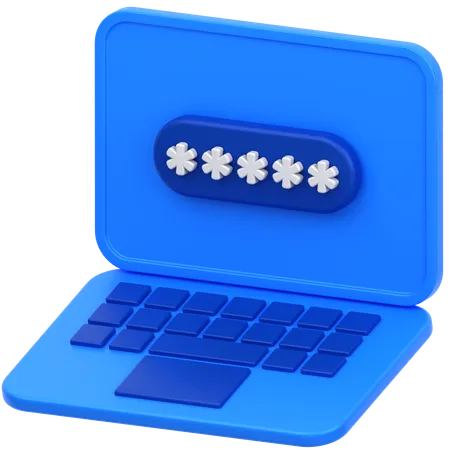 Laptop-Passwort  3D Icon