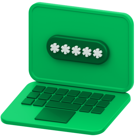 Laptop-Passwort  3D Icon