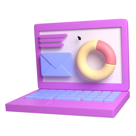 Laptop Presentation  3D Icon