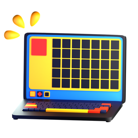 Laptop Productivity  3D Icon