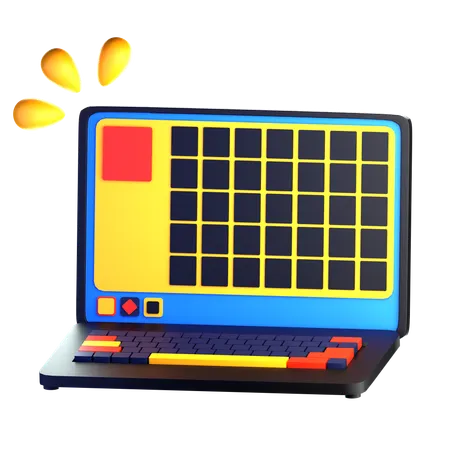 Laptop Productivity  3D Icon