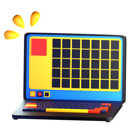 Laptop Productivity  3D Icon
